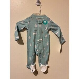NWT Carter's Child of Mine Blue Bunny Sleeper - 0-3M
